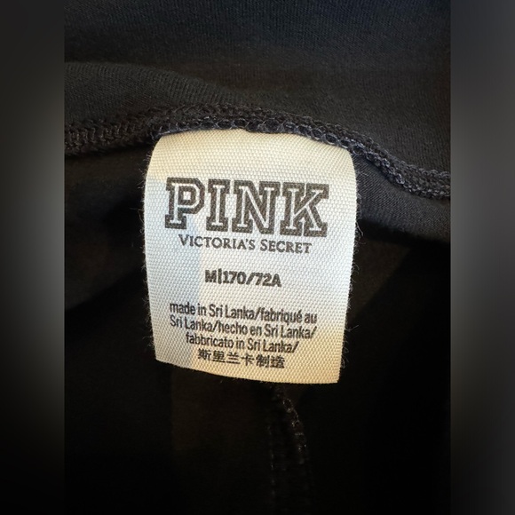 Victoria Secret - PINK COTTON HIGH-WAIST LEGGINGS - Black - Sz M - LIKE NEW!!! - Picture 9 of 12